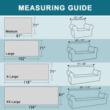 Turquoize Washable Sectional Slipcovers with Geometric Jacquard Pattern Tassel(XX-Large: 91"x 134",White)