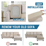 Sectional Couch Covers 3 Pieces Sofa Seat Cushion Covers L Shape Separate