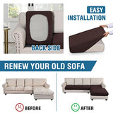Sectional Couch Covers 3 Pieces Sofa Seat Cushion Covers L Shape Separate