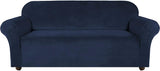 Turquoize Velvet Sofa Slipcover Stretch Couch Covers for 3 Cushion Couch Thick Soft Sofa Cover Washable Furniture Protector, Couch Covers for Dogs, Form Fit Couch Slipcover (Sofa)