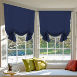 Valances Tie Up Curtains Roman Balloon Blind Rod Pocket Short Curtain