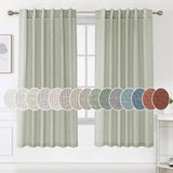 Natural Linen Tab Loop Pocket Semi Sheer Light Filtering Curtains