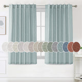Natural Linen Tab Loop Pocket Semi Sheer Light Filtering Curtains