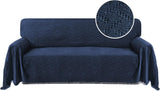 Cotton Sofa Cover Couch Cover Grey Couch Protector Sofa Throw Cover for Couches Washable Sectional Sofa Couch Covers for Dogs Feature Geometrical Woven Jacquard Fabric (91"x 134",XL Sofa)