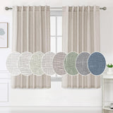 Natural Linen Tab Loop Pocket Semi Sheer Light Filtering Curtains