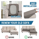 Sectional Couch Covers 3 Pieces Sofa Seat Cushion Covers L Shape Separate