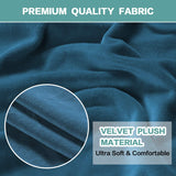 Turquoize Velvet Sofa Slipcover Stretch Couch Covers for 3 Cushion Couch Thick Soft Sofa Cover Washable Furniture Protector, Couch Covers for Dogs, Form Fit Couch Slipcover (Sofa)