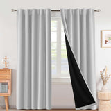 Turquoize Classic 100% Blackout Curtains, Sage Solid Print, 2 Panels, 42 x 63 In