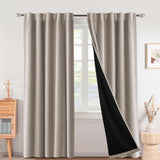 Turquoize Classic 100% Blackout Curtains, Sage Solid Print, 2 Panels, 42 x 63 In