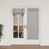Turquoize Natural Linen Blend Semi Sheer French Door Curtains - Light Filtering Tricia Tie-Up Shade for Patio, 2 Panel (26"x68", Natural)