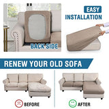 Sectional Couch Covers 3 Pieces Sofa Seat Cushion Covers L Shape Separate