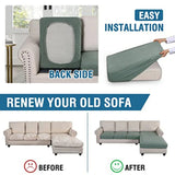 Sectional Couch Covers 3 Pieces Sofa Seat Cushion Covers L Shape Separate