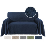 Cotton Sofa Cover Couch Cover Grey Couch Protector Sofa Throw Cover for Couches Washable Sectional Sofa Couch Covers for Dogs Feature Geometrical Woven Jacquard Fabric (91"x 134",XL Sofa)