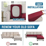Sectional Couch Covers 3 Pieces Sofa Seat Cushion Covers L Shape Separate